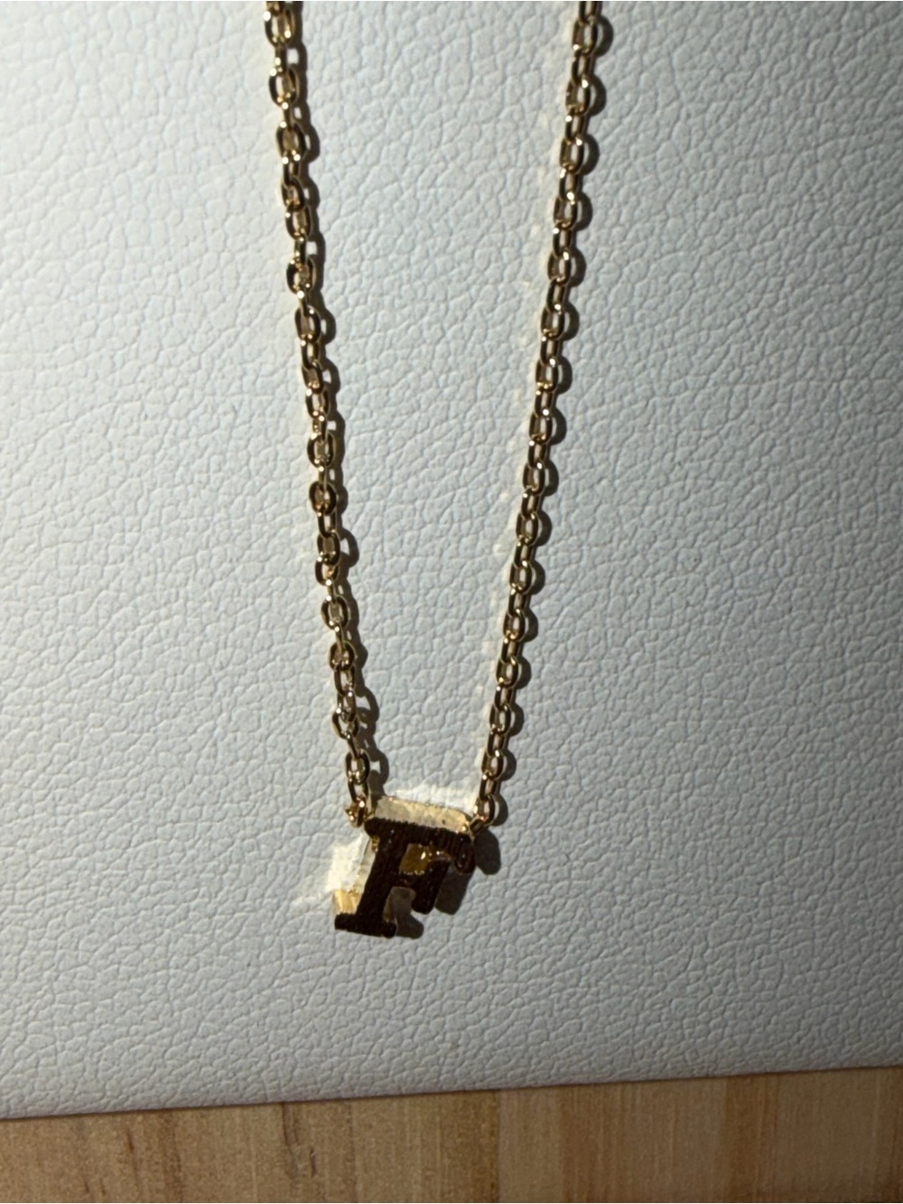Gold Initial 'F' Pendant Necklace - Women Jewelry